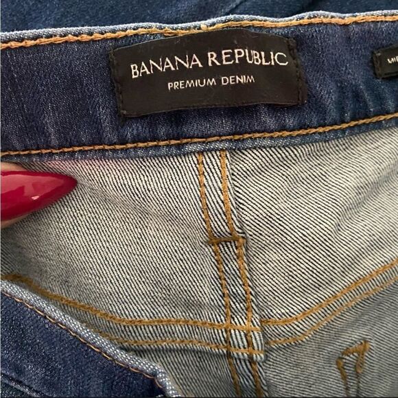 Banana Republic Premium Denim Mid Rise Skinny 28s Medium Wash Back Seam - Picture 9 of 11